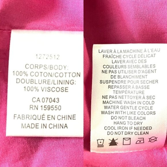 NWT Caroline Constas Floral Tiered Skirt & Crop Top Set in Pink Women Size M - Picture 14 of 15